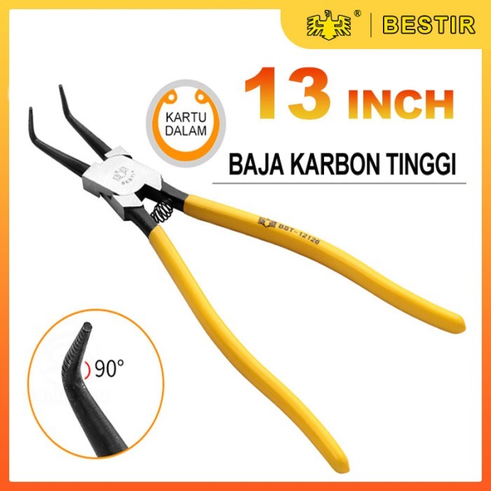 Jual Tang Circlip Penjepit Bengkok Small Snap Ring Pliers 13'' Cr-V ...