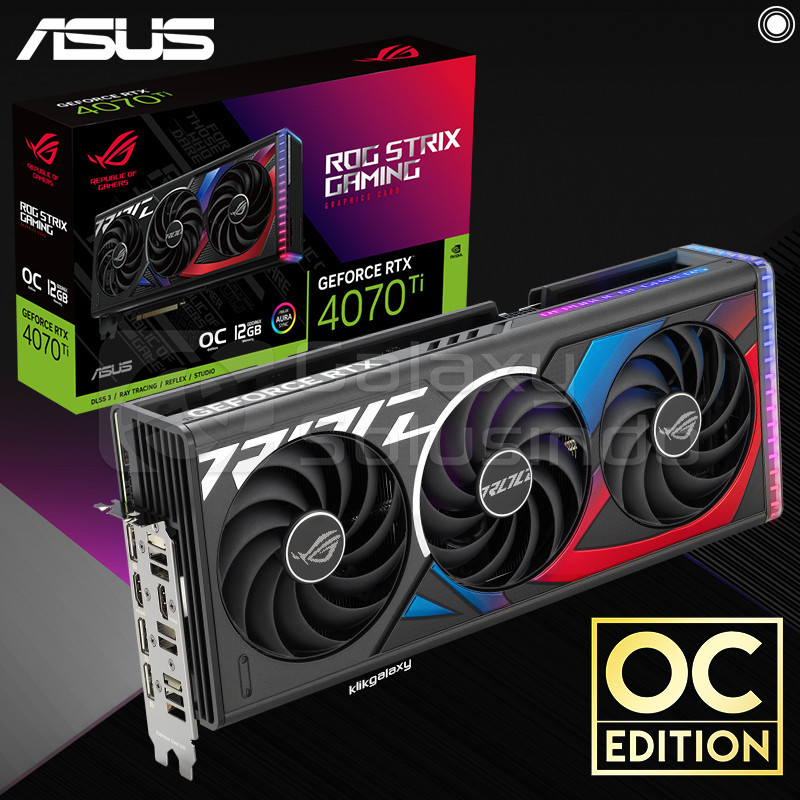 Jual ASUS GeForce RTX 4070 Ti ROG Strix 12GB OC Edition GDDR6X - ADA ...