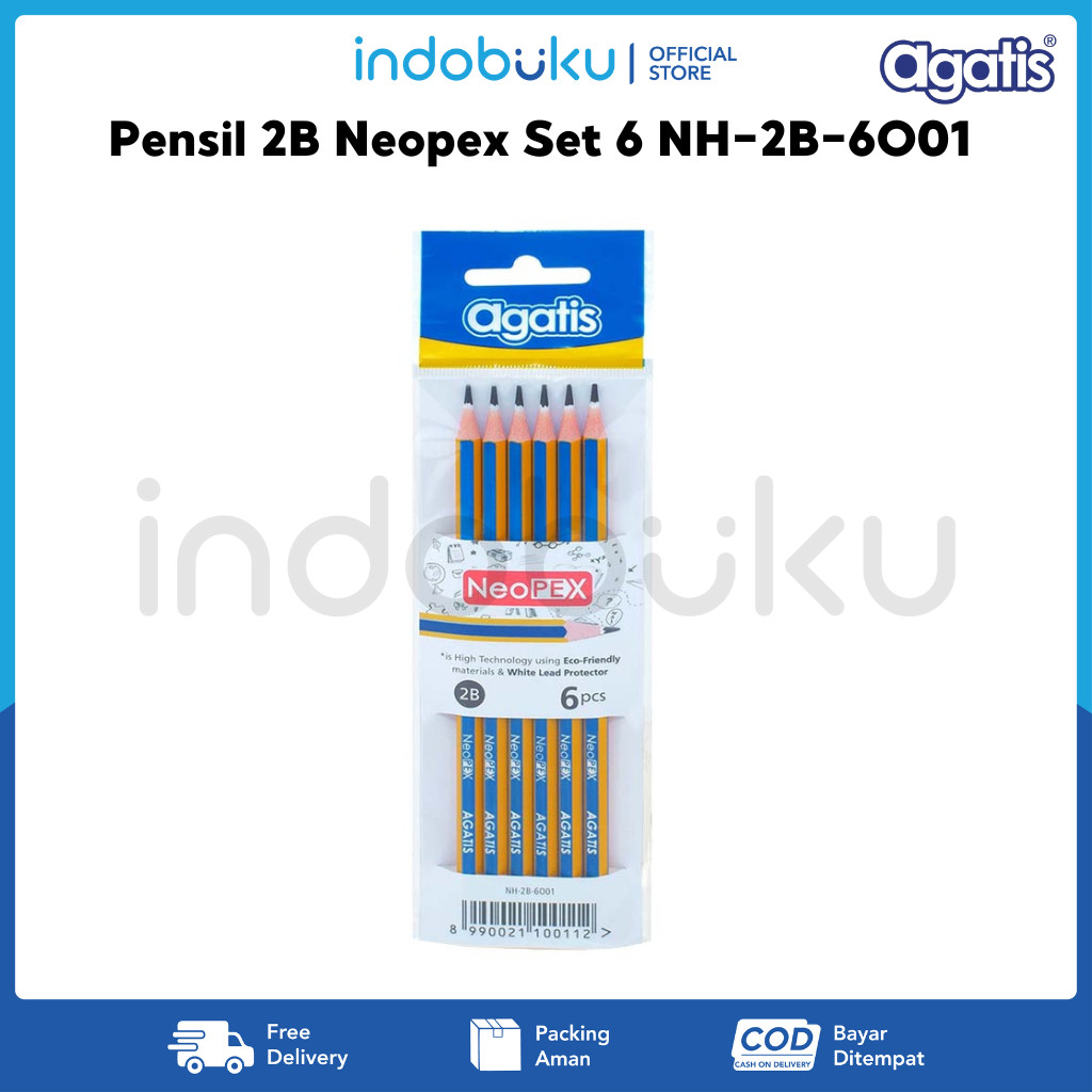 Jual Pensil 2B Agatis Neopex Set 6 NH-2B-6O01 ( Isi 6Pcs ) | Shopee ...
