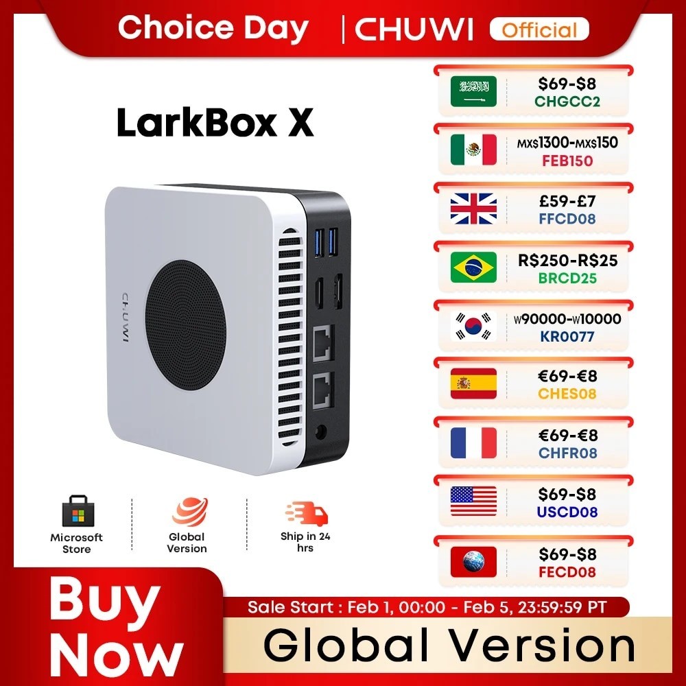 Jual CHUWI LarkBox X Mini PC Intel N100 Game PC UHD Graphics for 12th ...