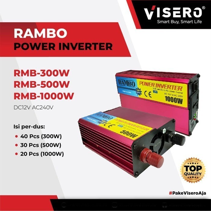 Jual RAMBO RMB-1500W Power Inverter 1500 Watt 1500W DC 12V AC 240V ...