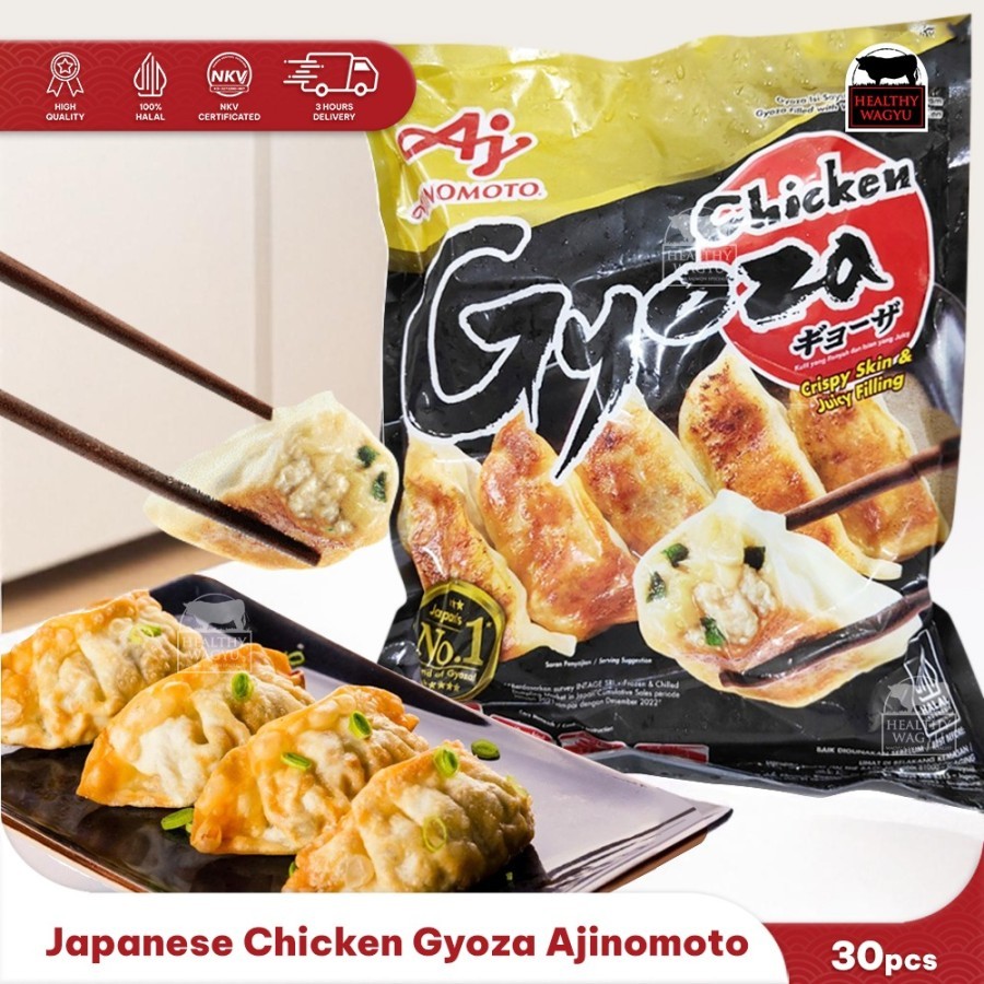 Jual Japanese Gyoza Ajinomoto Ayam Sayur isi 30pcs Halal Healthy Wagyu ...