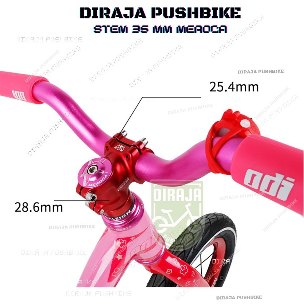 Jual Stem Pushbike Alloy Meroca Pendek 35mm Clamp Handlebar 25.4 fork ...