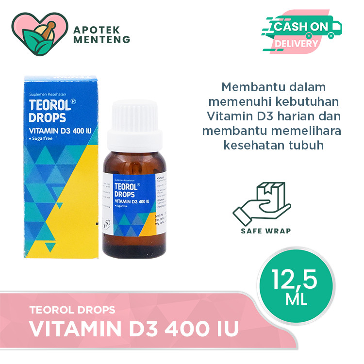 Jual Teorol Drops Vitamin D3 400 IU - Suplemen Vitamin D | Shopee Indonesia
