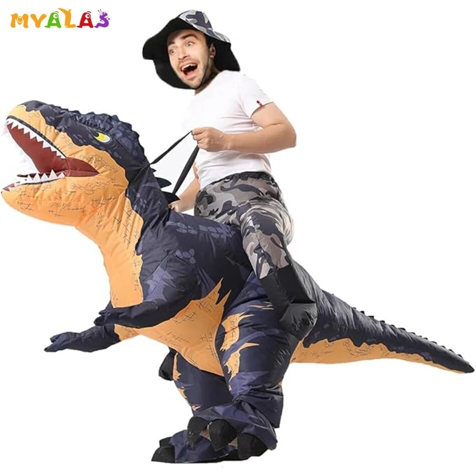 Jual Inflatable Dinosaur Costumes for Adult TREX Ride on Velociraptor
