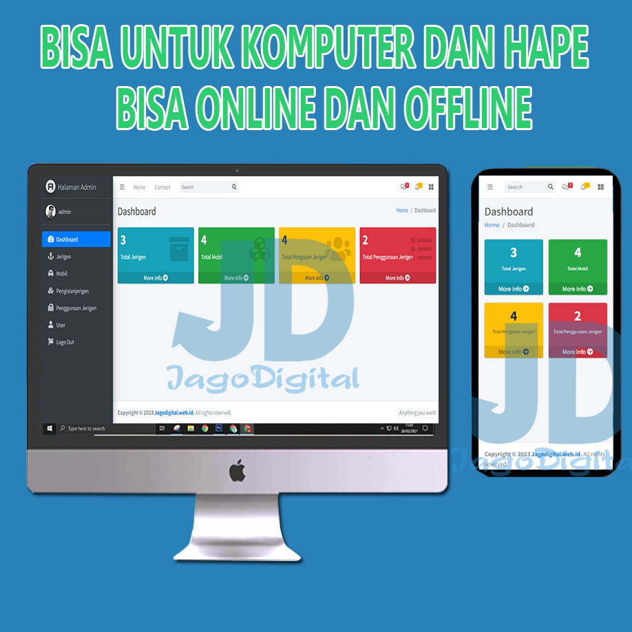 Aplikasi Monitoring Pengisian Jerigen berbasis website bisa online dan offline