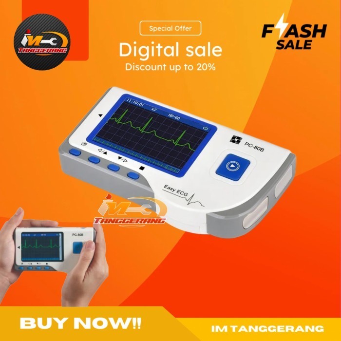 Jual EKG Monitor ECG Electrocardiogram PC80B Elektrokardiogram PC-80B ...