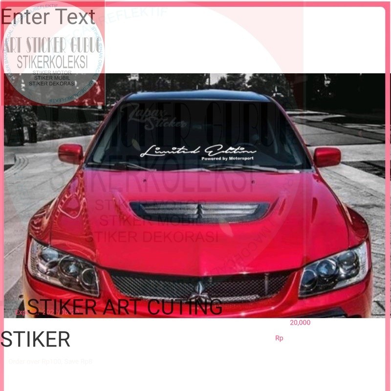 Jual sticker mobil cuting limited edition#limitededition$#stickermobil# ...