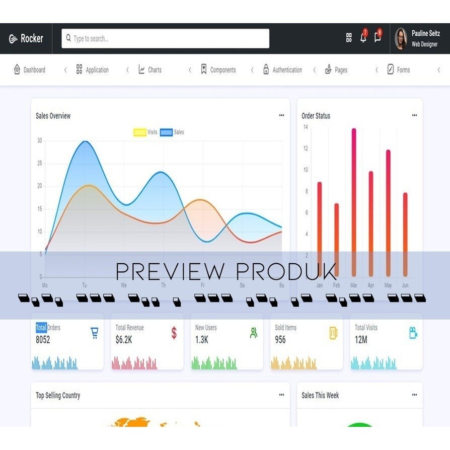 Jual Rocker - Bootstrap 5 Admin Dashboard Template | Shopee Indonesia