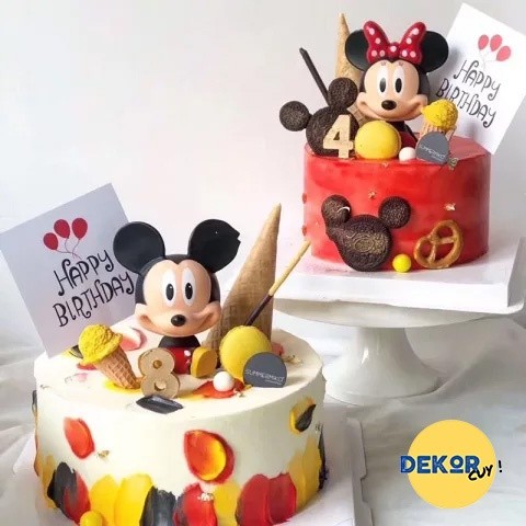 Jual CAKE TOPPER FIGURE MICKEY MOUSE MINNIE MOUSE / Hiasan kue ulang
