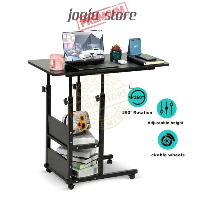 Jual Meja Laptop / Meja Rak Belajar/Kerja Lipat Adjustable Portable + 2 ...
