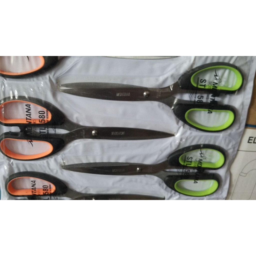 Jual Gunting Besar Renteng Hitam Stainless Montana STL-580 | Shopee ...