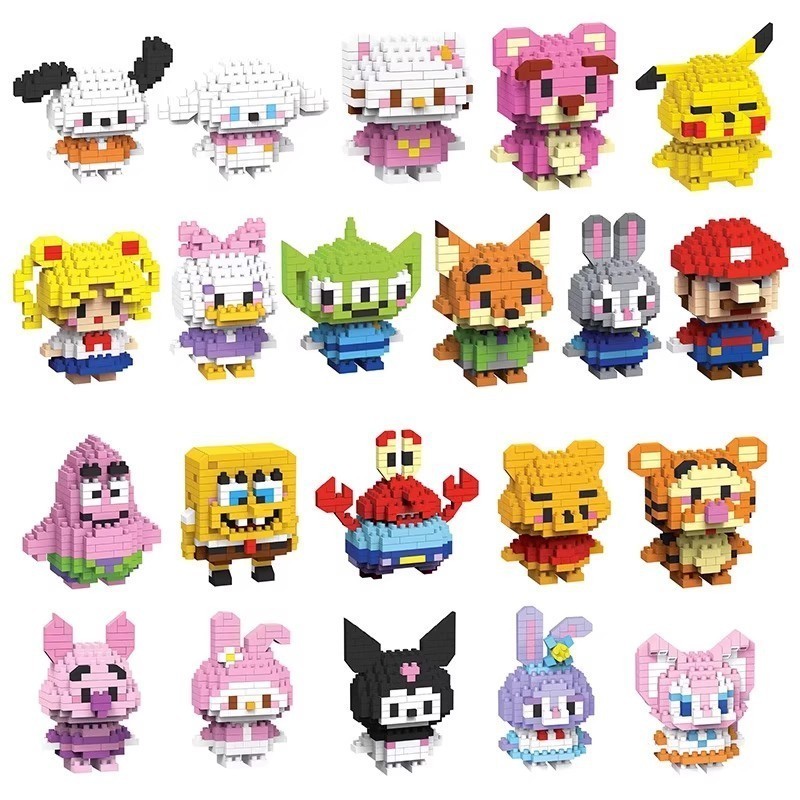 Jual AS Nano Block Kartun Mini Karakter Kartun Bricks Balok Susun ...