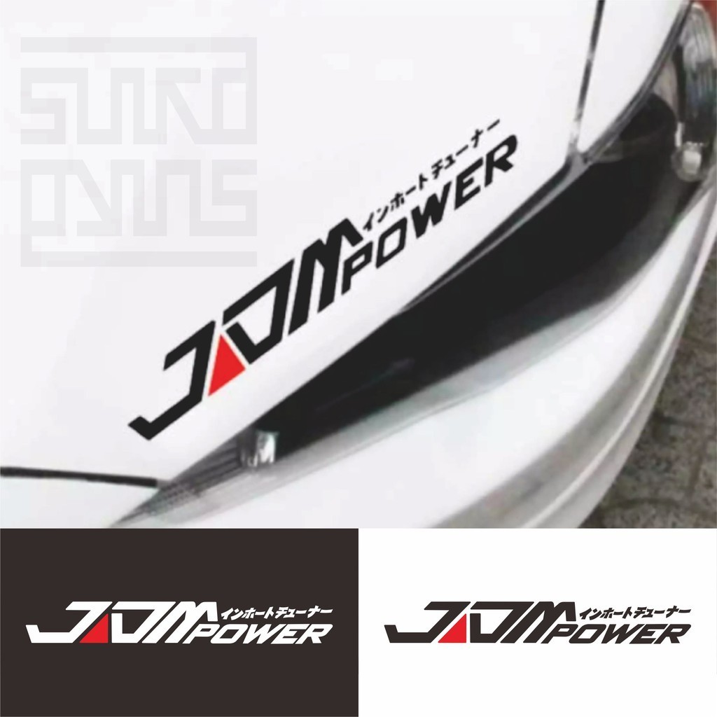 Jual Cutting Sticker Aksesoris Mobil Motor Stiker JDM Power kaca mobil ...