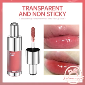 ❤️CAPPUVINI Lip Gloss Botol Susu Kecil Cermin Lip Glaze Waterproof Lipstik Glossy Esensi