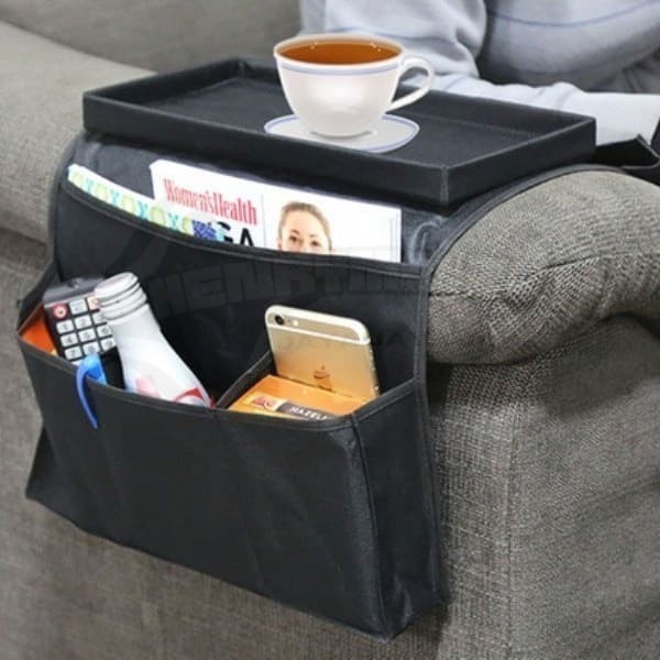Jual Sofa Couch Arm Rest Tray Rack Rak Tatakan Holder Remote Orgenizer ...