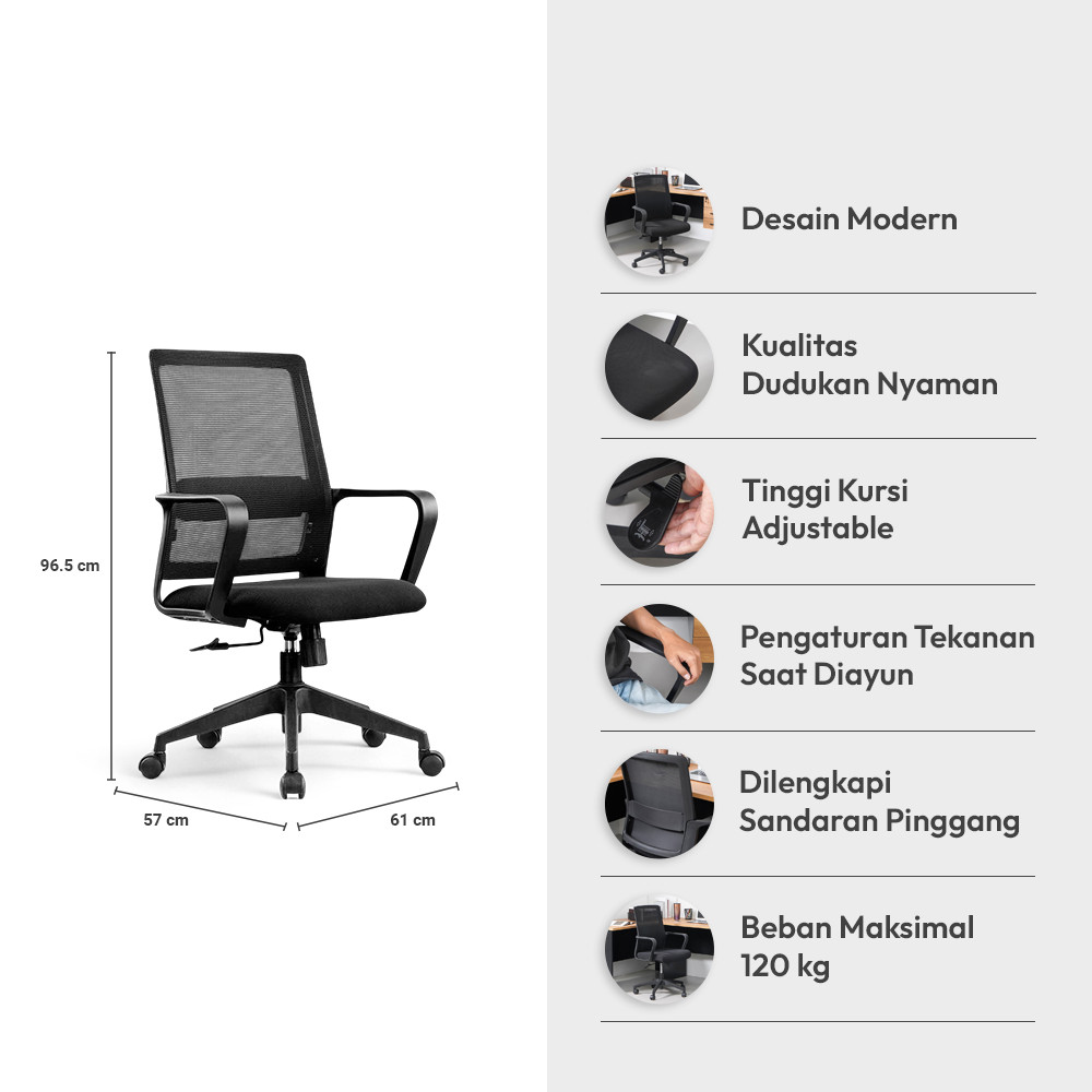 Jual Informa G Neo Sora Kursi Kantor Working Chair Tempat Duduk Kerja ...