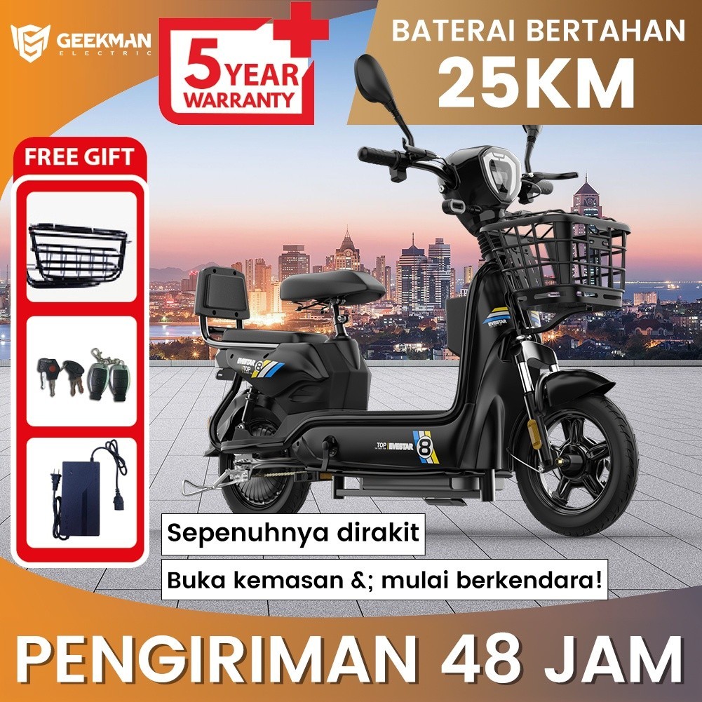 Jual Geekman Sepeda Listrik Skuter Listrik Dewasa 25km Scoter Elektrik