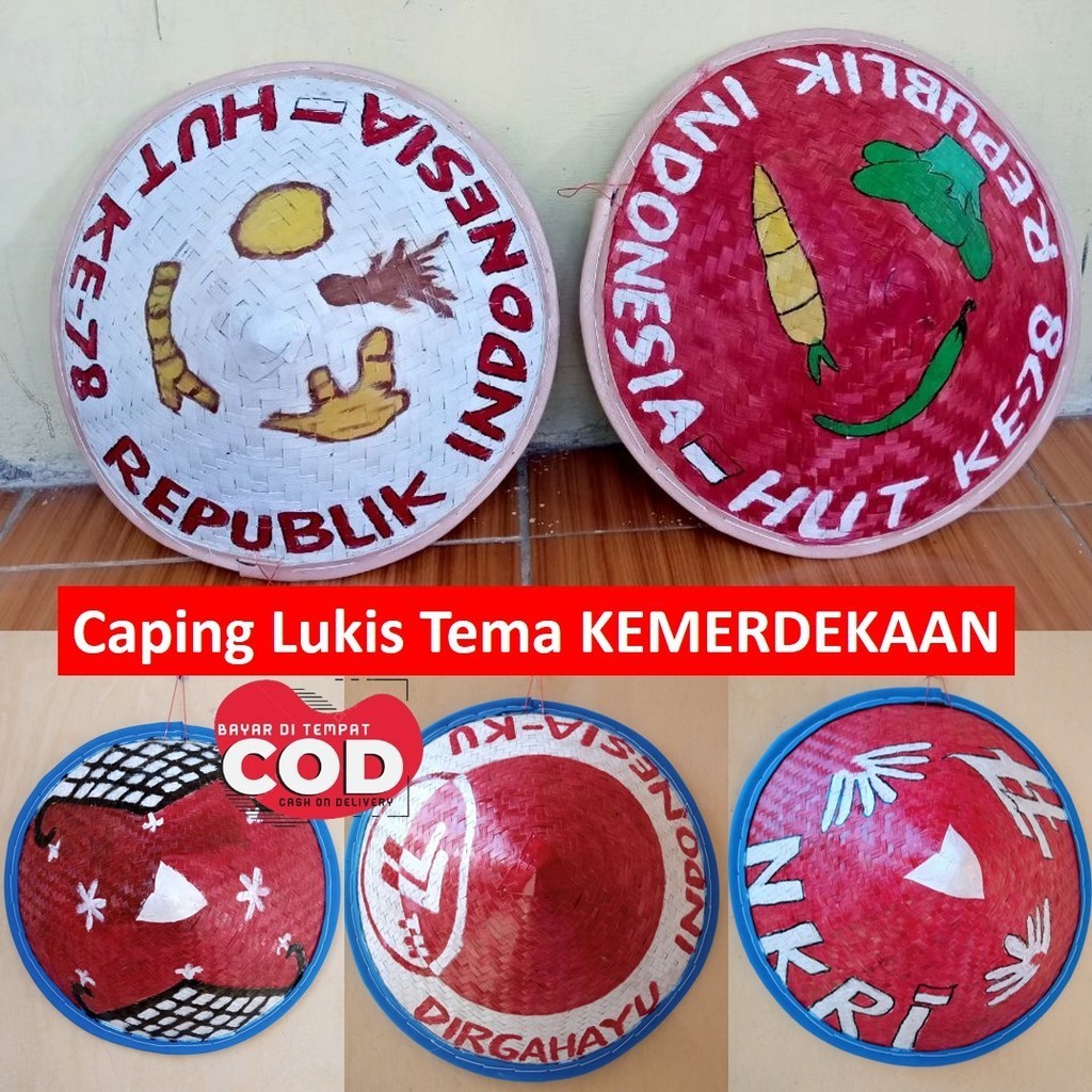 Jual CAPING AGUSTUSAN,TOPI CAPING HUT-RI,CAPING TEMA KEMERDEKAAN ...