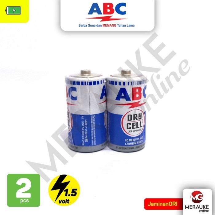 Jual Baterai ABC Biru Dry Cell R14C Sedang - Isi 2 | Shopee Indonesia