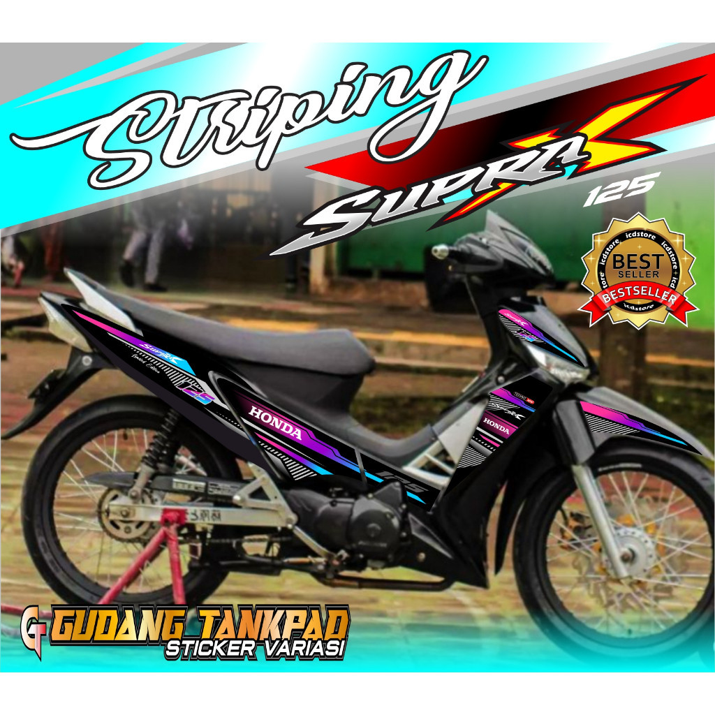 Jual Striping List Variasi Supra X 125r Supra 2008 Supra X 125 Striping ...