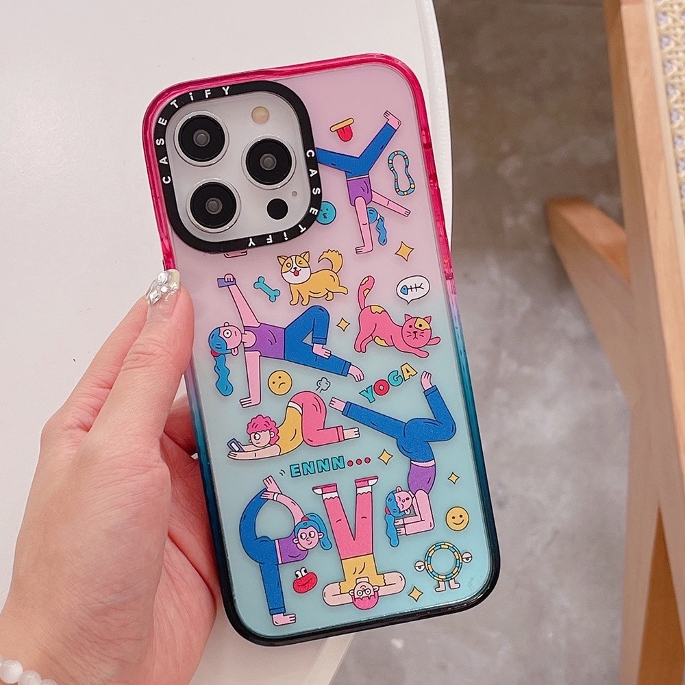 Jual ㄚ Casetify Yoga Coffee Girl hard Phone Case For IPhone 15