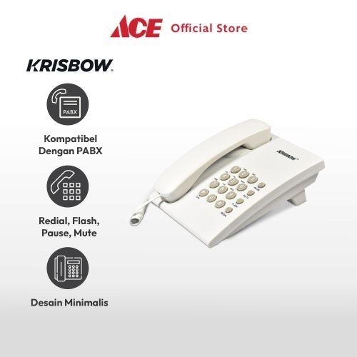 Jual Krisbow Telepon Basic Telephone Cable Phone Kabel Telepon Rumah ...
