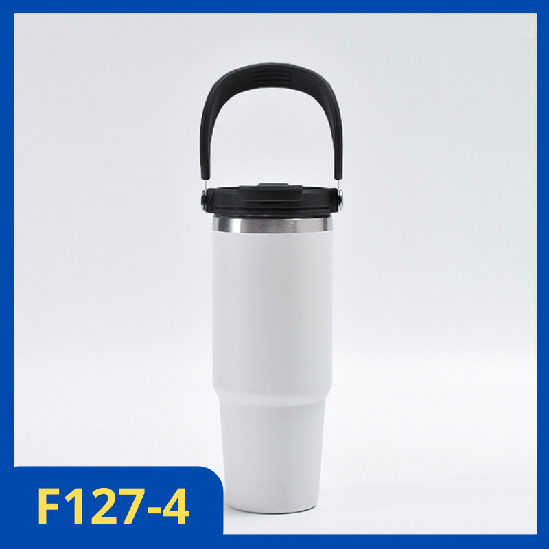Tumbler Stainless Steel Handle 2in1 Coffee Cup Thermos Botol Minum Dua  Lapisan Insulasi Dingin dan Panas Travel Mug Vacuum Car Bottle High Quality 