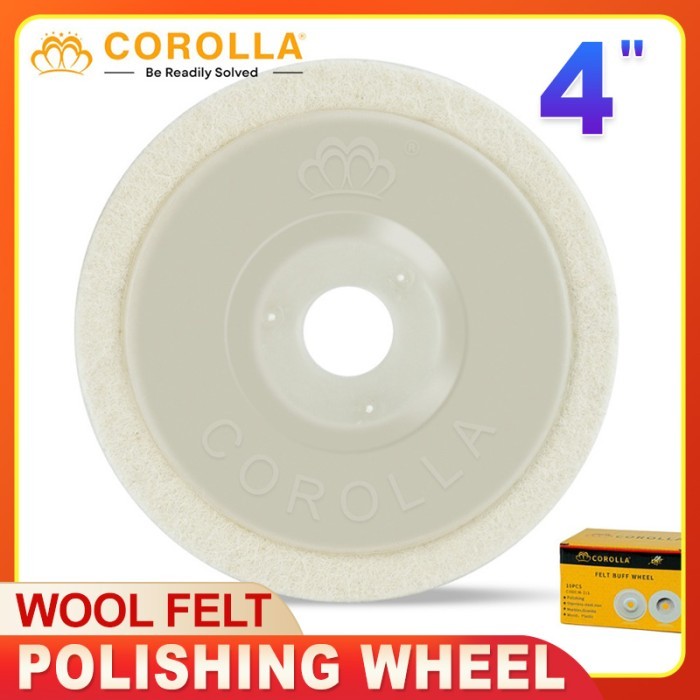 thumbnail image 2 of 5x Velcro Felt Polishing Discs – 125x10mm – For Car Polish, Grinding Wheel – Red/White 2 of 5