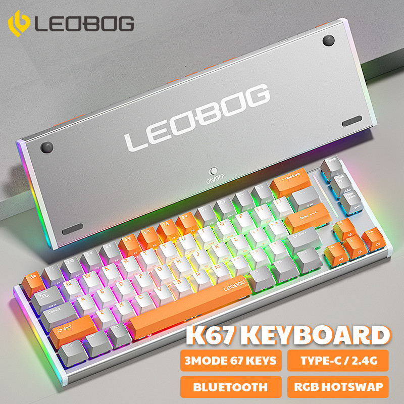 Jual LEOBOG K67 Mini Wireless Machanical Keyboard 67 Keys Gaming ...