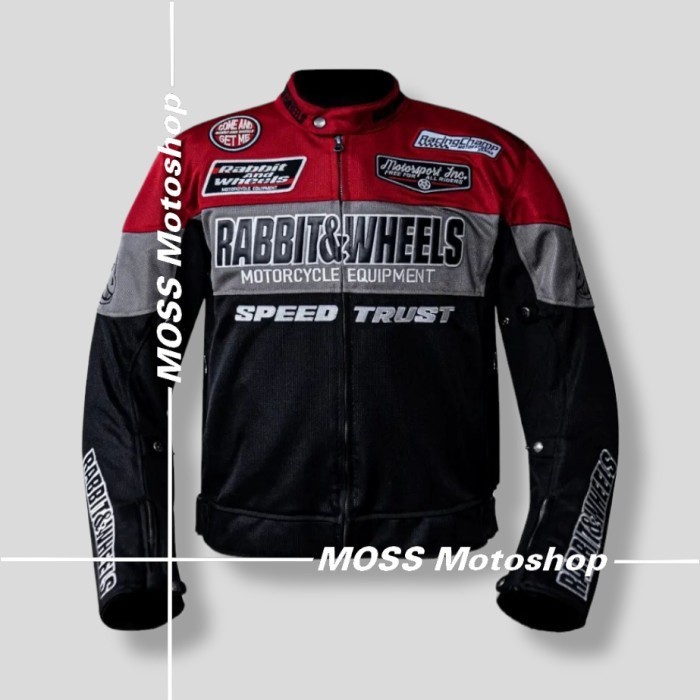 Jual Jaket Motor RABBIT & WHEELS MOTORSPORT COMBO RED | INCLUDE ...
