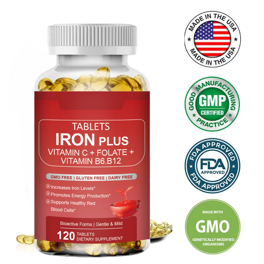 Jual Iron Tablets Carbonyl Iron 68mg with Vitamin C 250Mg and folate