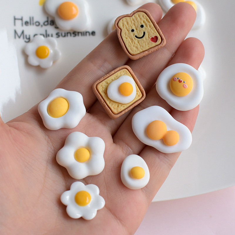 Jual 554 Pin Sandal Roti Telor Hiasan Sendal Sepatu Lubang Flat Charms ...