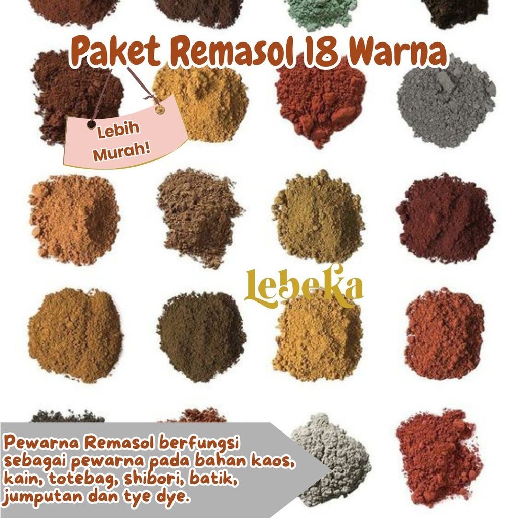 Jual PAKET Dyes REMASOL 18 WARNA dan 25 WARNA GRATIS WG | Shopee Indonesia