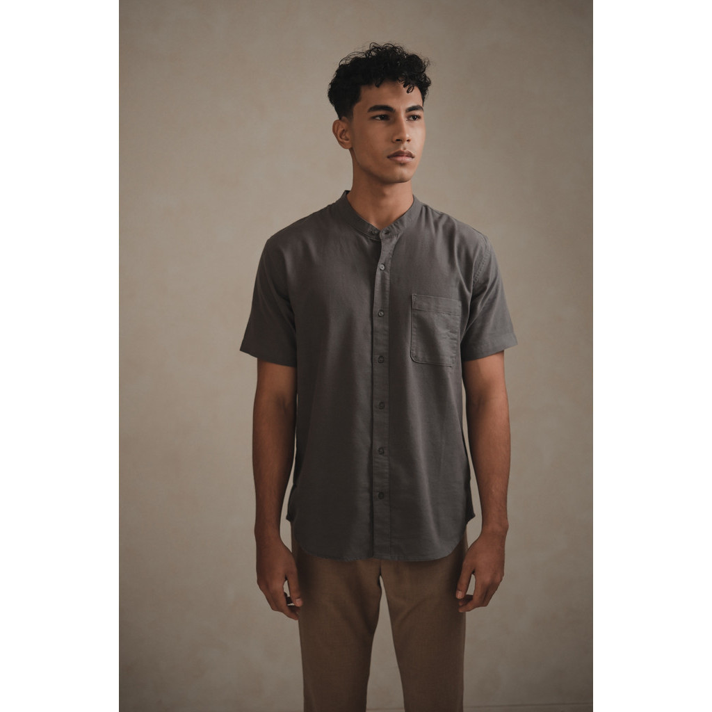 Jual Larusso Khair Collection - Kemeja Koko Rami Basic Polos Pria ...