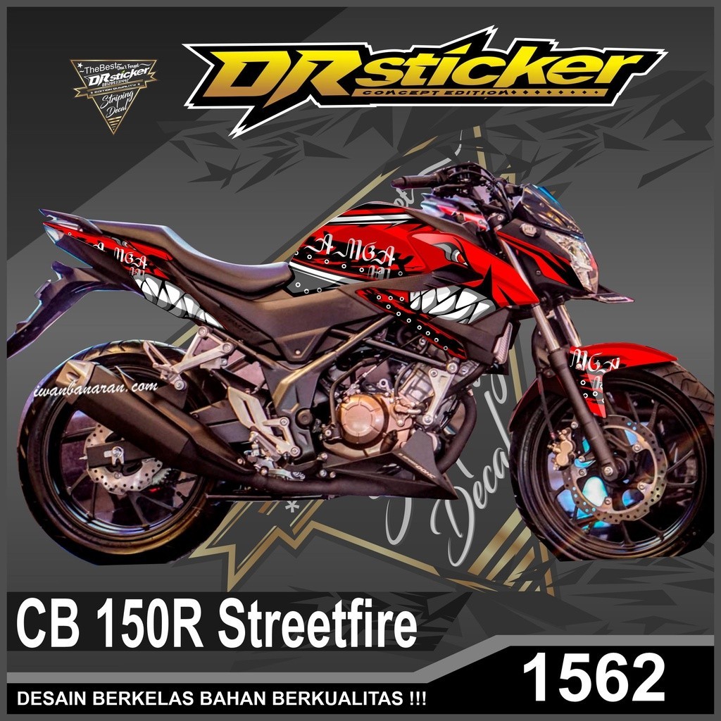 Jual Decal Costum Sticker CB 150R STREETFIRE Full Body Desain Gigi ...