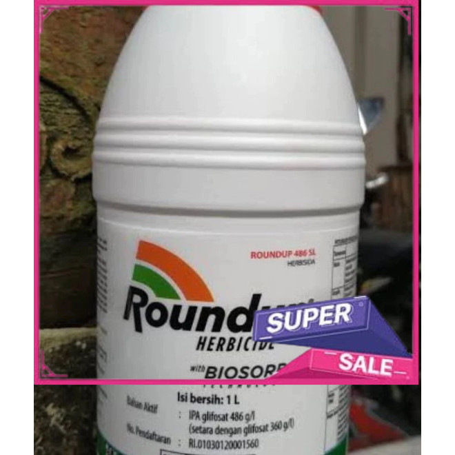 Jual new Roundup Pembasmi Rumput 1 Liter / racun rumput / roundup ...