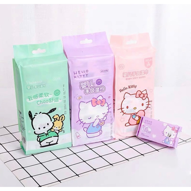 Jual TISU BASAH MOTIF LUCU / BABY WET WIPES TISSUE / TISU BASAH MINI ...