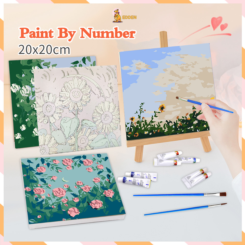 Jual Edden Paint by number kit 20x20cm Painting kit Diy digital ...
