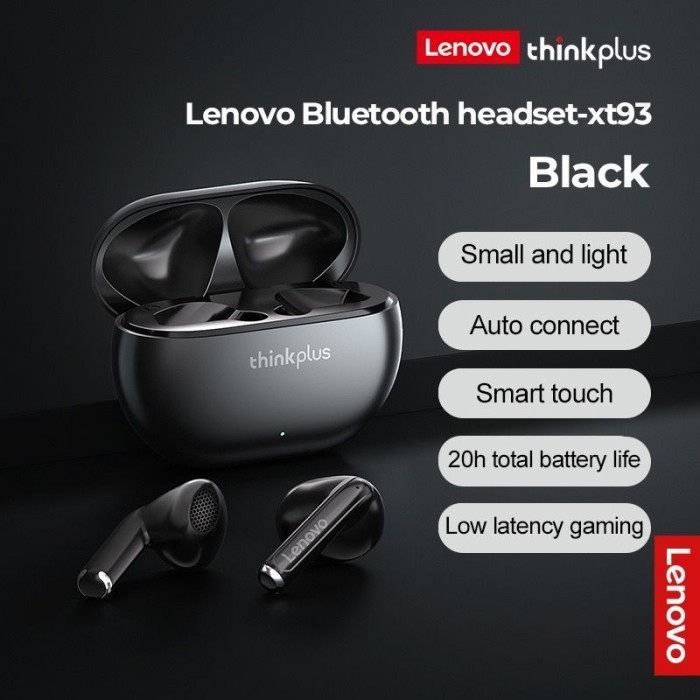 Jual Thinkplus Lenovo XT93 Wireless Bluetooth Earphone Earbuds - Black ...