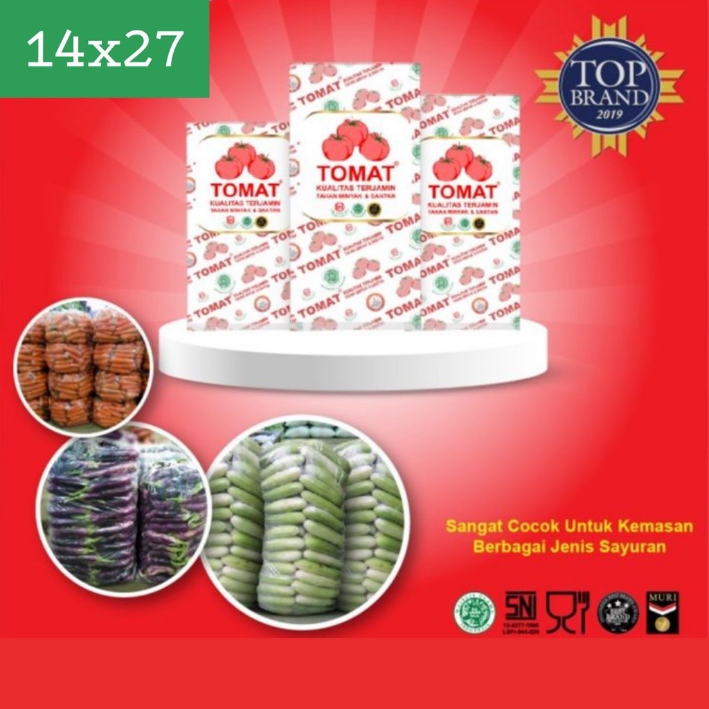 Jual Kantong Plastik PE merk Tomat 14x27 1kg isi 200gr/pack | Shopee ...