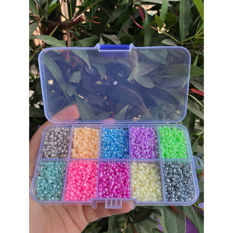 Jual Satu Paket Manik Manik 10warna manik claylon 3mm dan 4mm Kualitas ...