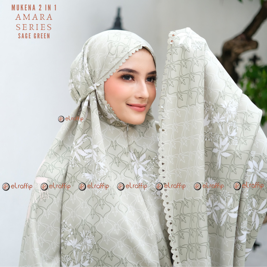 Jual Mukena Dewasa 2 in 1 Satin Motif Premium Laser Cut AmaraSeries by ...