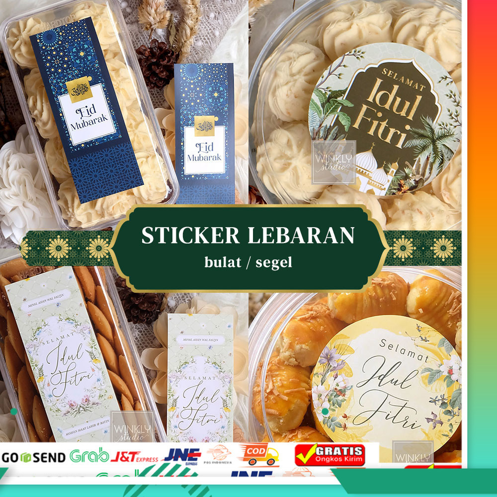Jual STIKER LEBARAN / Sticker Segel Toples Parcel Ramadan / Label Bulat ...