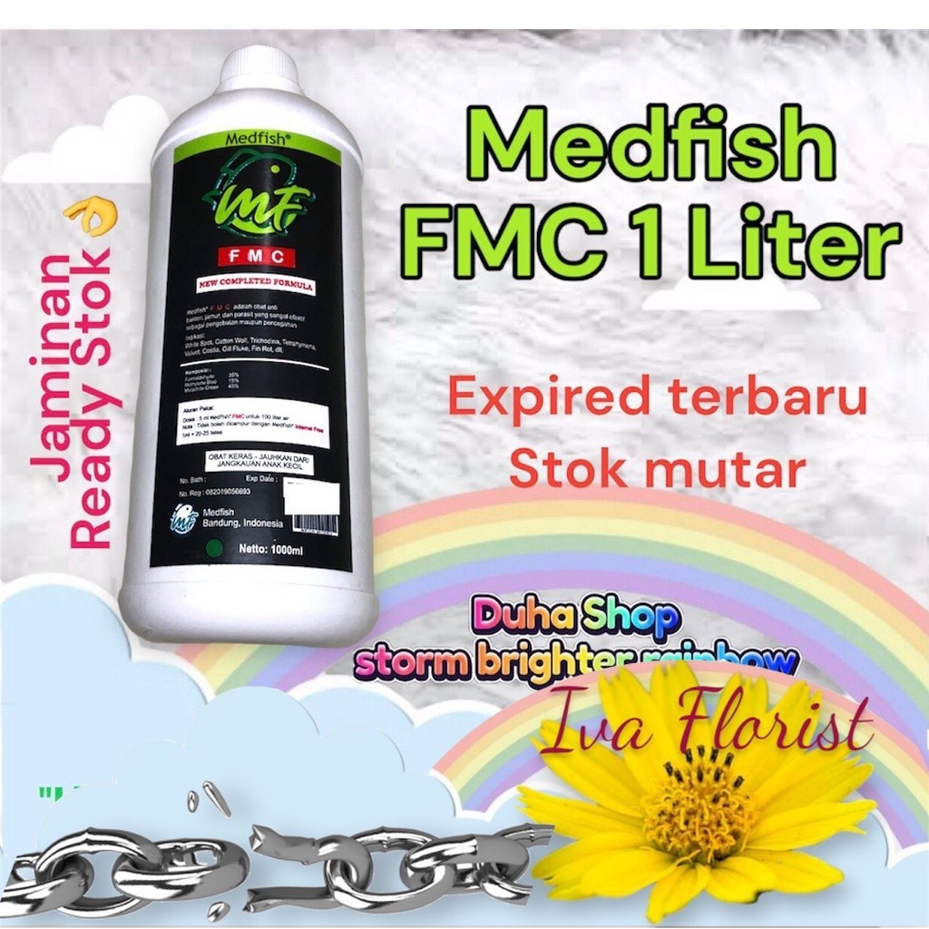 Jual Medfish FMC 1 liter untuk obat luar ikan akibat bakteri | Shopee ...