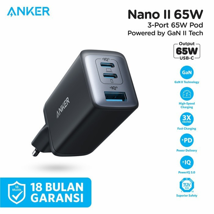 Jual ANKER Wall Charger Anker PowerPort Nano II 65W A2667 | Shopee ...