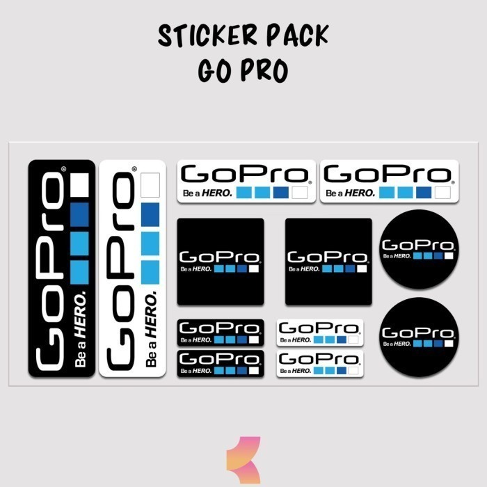 Jual Stiker Gopro Helm Vinyl Sticker Cutting Motor Go Pro 12 Pcs ...
