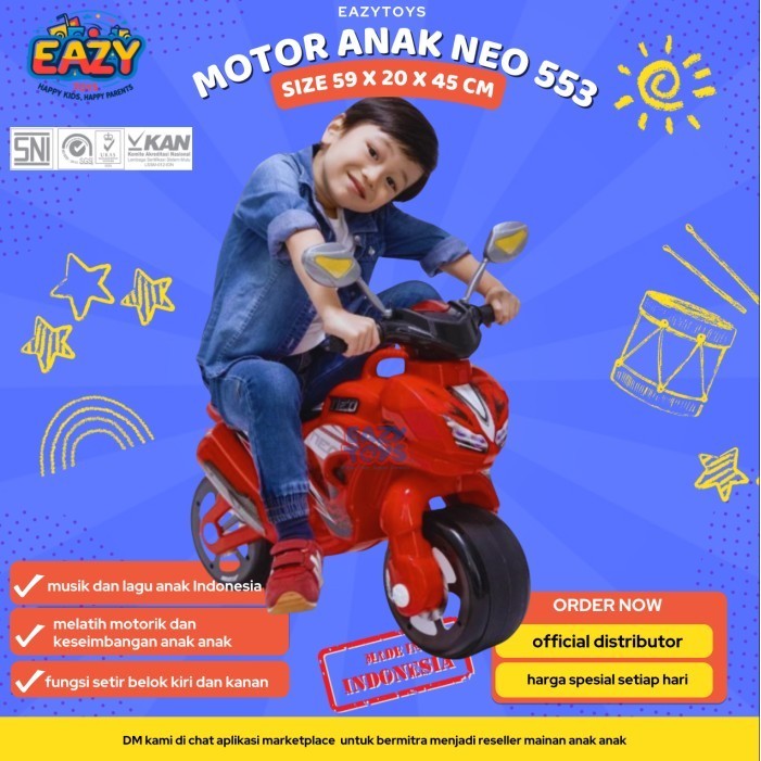 Jual MAINAN MOTOR BALAP / MOBIL ANAK / MAINAN ANAK / MOTOR ANAK SHP NEO ...