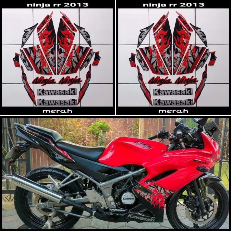 Jual STIKER STRIPING LIS LES POLET PLAT PLISIR BODY MOTOR KAWASAKI ...