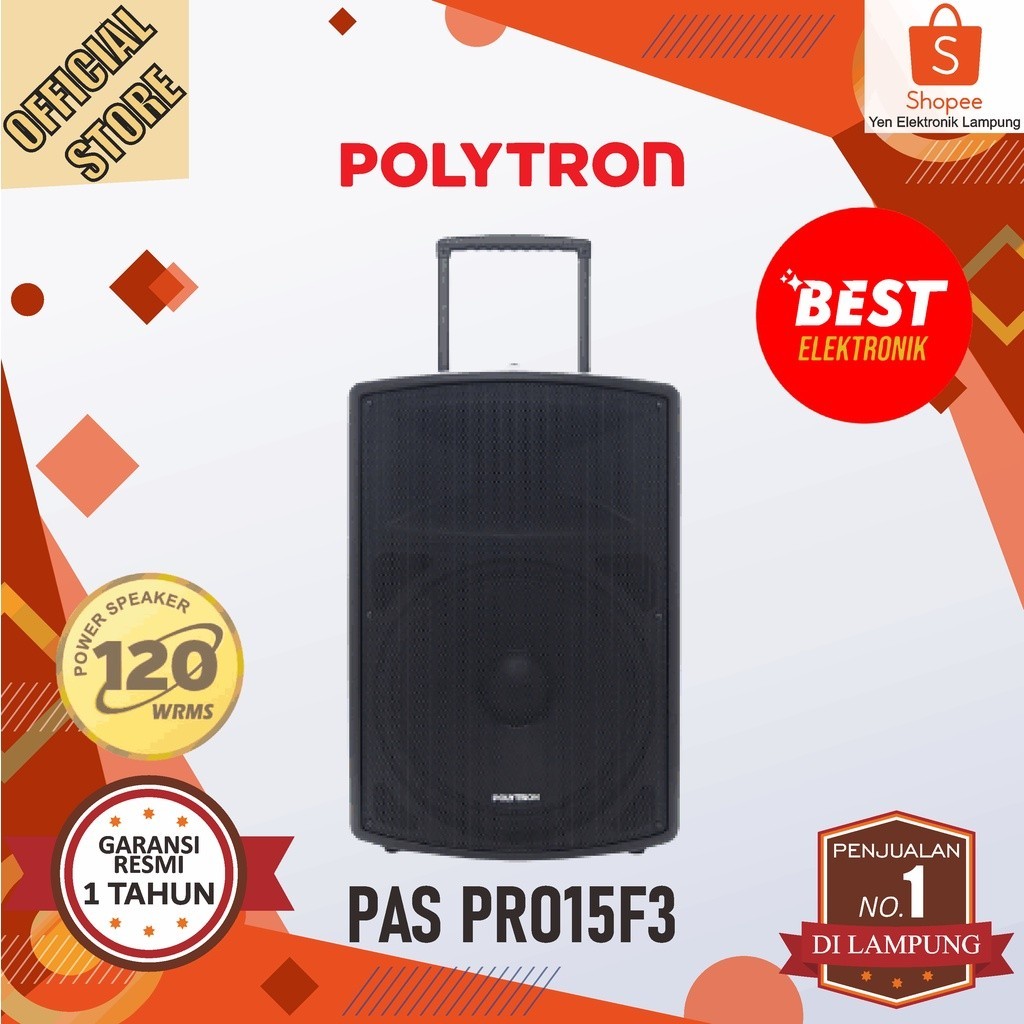 Jual Speaker POLYTRON PAS PRO 15F3 Bluetooth Trolley Speaker Aktif